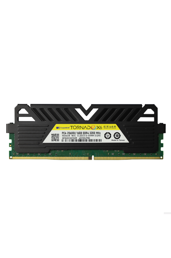TwinMOS DDR4 16GB 3200MHz CL22 TornadoX6 Desktop Ram (Soğutuculu)
