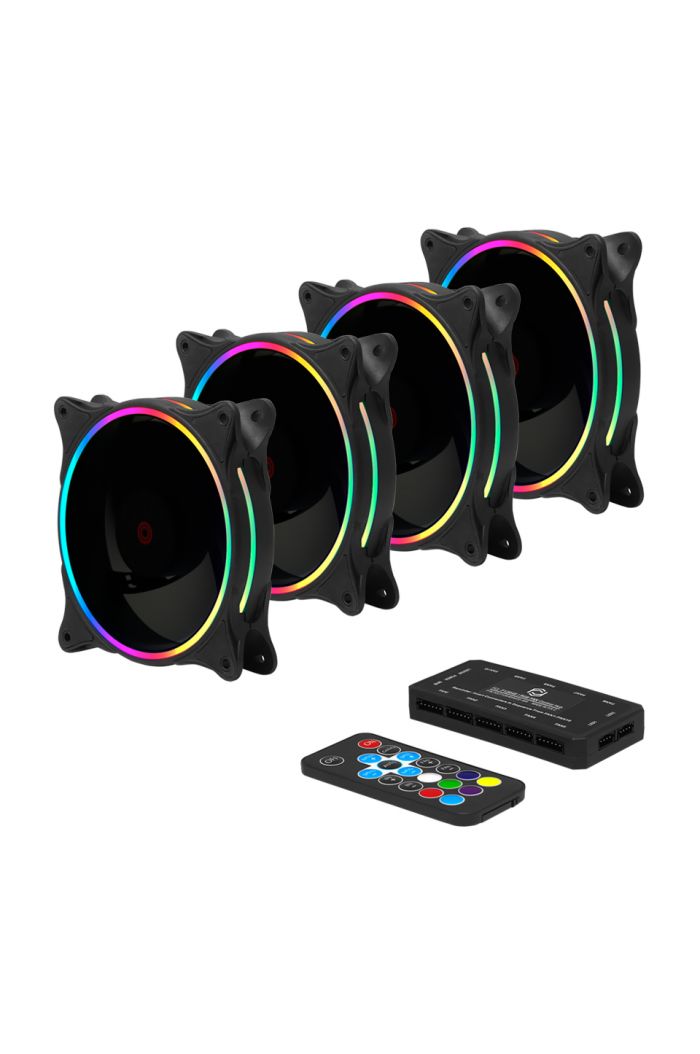 Frisby 120mm Double Slim Ring RGB Kasa Fanı (4x120mm Fan Kiti) 