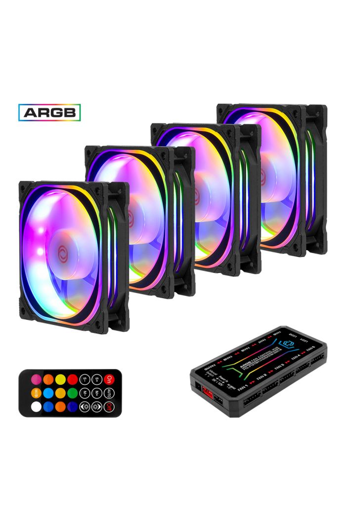 Frisby Anakart Kontrollü 120mm ARGB Kasa Fanı (4x120mm Fan Kiti)