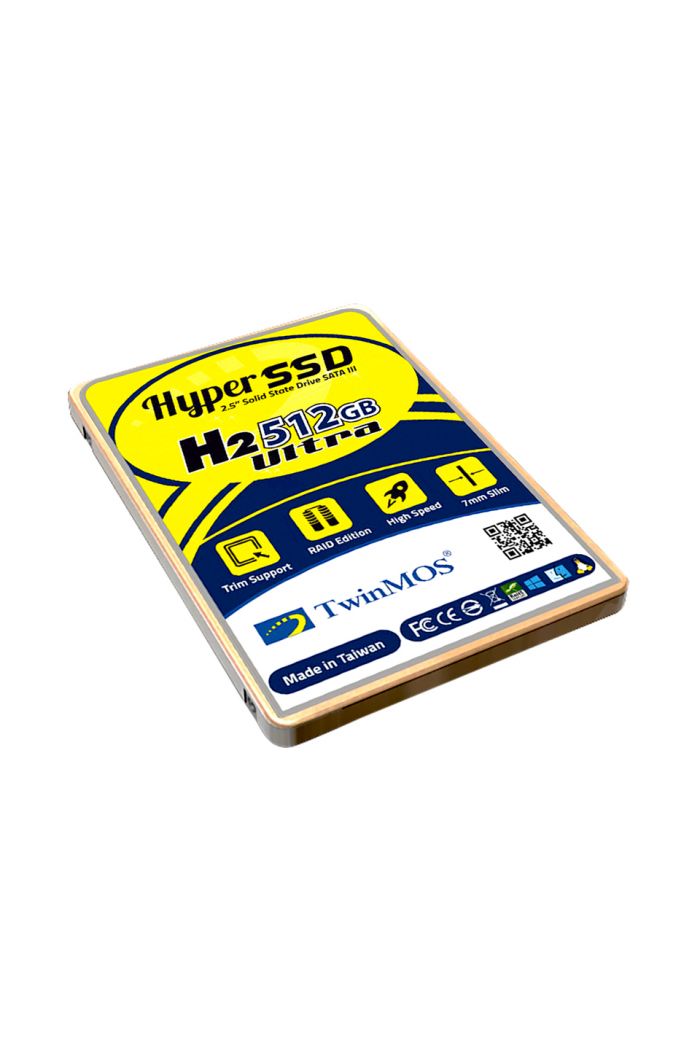 TwinMOS 512GB 2.5" SATA3 SSD (580Mb-550Mb/s) TLC 3DNAND GOLD